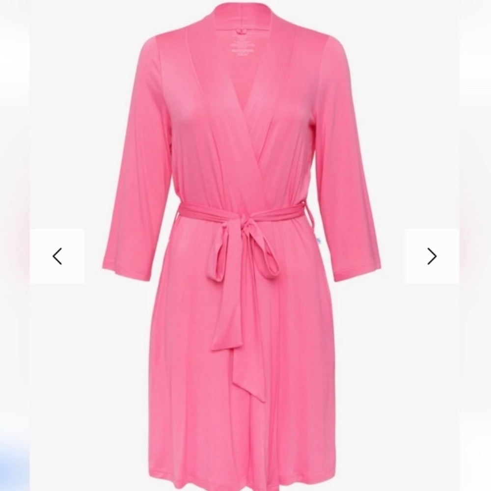 Posh Peanut Women’s Ribbed Robe Size Large Pink